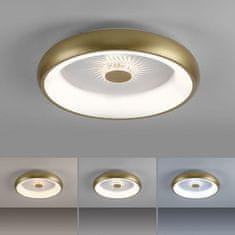 PAUL NEUHAUS LEUCHTEN DIREKT is JUST LIGHT LED stropní svítidlo matná mosaz 50x50 kruhové křišťálový efekt stmívatelné CCT 2700-5000K LD 14384-60