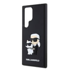 Karl Lagerfeld  3D Rubber Karl and Choupette Zadní Kryt pro Samsung Galaxy S24 Ultra Black