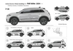 Rider Ochranné boční lišty na dveře, Fiat 600, 2023- ,