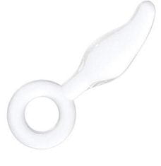 Shots Toys Shots Chrystalino Gripper white skleněné dildo