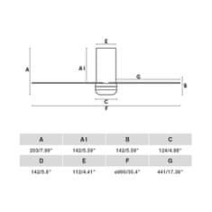 FARO Barcelona FARO MINI PUNT TUB S stropní ventilátor, bílá/světlé dřevo DC SMART