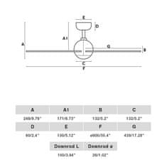 FARO Barcelona FARO SFERA S stropní ventilátor, bílá DC SMART