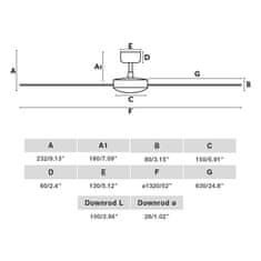 FARO Barcelona FARO RUDDER L stropní ventilátor, bílá/popelavá SMART