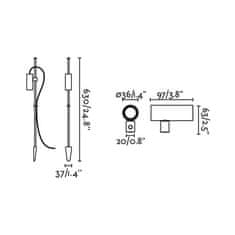 FARO Barcelona FARO CLAP 630 lampa se zápichem, černá 6W 3000K 38st.