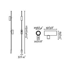 FARO Barcelona FARO CLAP 1030 lampa se zápichem, černá 2x6W 3000K 38st.