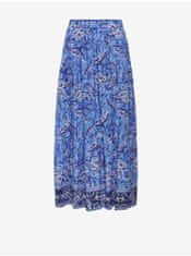 ONLY Modrá dámská vzorovaná maxi sukně ONLY Veneda XS