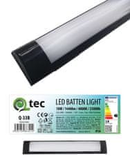 HADEX Lineární svítidlo LED 18W 600x75x25mm denní bílé, černá barva, QTEC