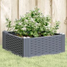 shumee Zahradní truhlík s kolíky šedý 42,5 x 42,5 x 28,5 cm PP