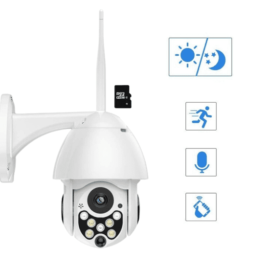 VYZIO® Bezdrátová IP venkovní wifi kamera s aplikací, nočním viděním, otočným ovládáním DIGICAM, WIFI, IP, Full-HD, 1080p, 340° DIGICAM + Paměťová MicroSD Card | DIGICARD