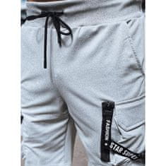 Dstreet Pánské bojové teplákové kalhoty FETA šedé sx2405 L