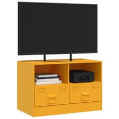 Vidaxl TV skříňka hořčicově žlutá 67 x 39 x 44 cm ocel