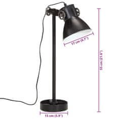 Vidaxl Stolní lampa 25 W černá 15 x 15 x 55 cm E27