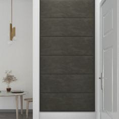 Vidaxl Nástěnné panely 12 ks tmavě šedé 90 x 30 cm samet 3,24 m²