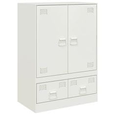 Vidaxl Highboard bílý 67 x 39 x 95 cm ocel