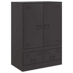 Vidaxl Highboard černý 67 x 39 x 95 cm ocel