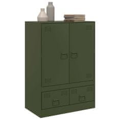 Vidaxl Highboard olivově zelený 67 x 39 x 95 cm ocel