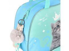 sarcia.eu Dívčí prostorná tělocvična/cestovní taška přes rameno, koťata 39x16x27cm 