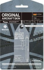 Aviationtag přívěsek ze skutečného letadla Breguet Atlantic, Luftwaffe, BR1150 61+08 - šedá