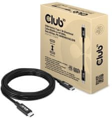 Club 3D kabel USB4 Gen3x2, 8K@60Hz, Power Delivery 240W, 3m, černá