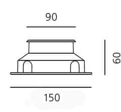 Artemide Artemide Ego 90 Flat pochozí hliník EL 3000K čtverec T40005ELPTW00