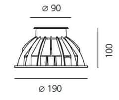 Artemide Artemide Ego 90 pojezdové ocel 24d 3000K kruh T4033FLW00