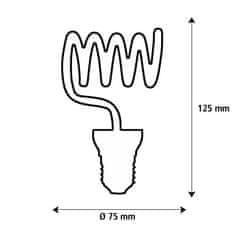 Segula Segula 55157 LED ART spirála horizontální E27 10 W (41 W) 480 Lm 1.900 K
