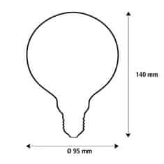 Segula Segula 55254 LED koule 95 horizontální vlákno čirá E27 3 W (26 W) 260 Lm 2.200 K