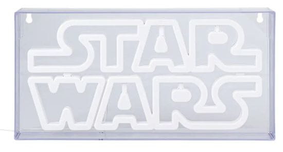 CurePink Stolní dekorativní lampa Star Wars|Hvězdné války: Logo (30 x 12 x 5 cm)