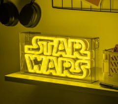 CurePink Stolní dekorativní lampa Star Wars|Hvězdné války: Logo (30 x 12 x 5 cm)