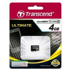 Transcend Paměťová karta 4GB MicroSDHC Class 10