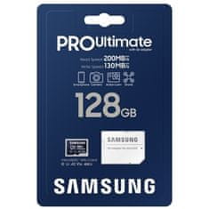 Samsung Paměťová karta Micro SDXC 128GB PRO Ultimate + SD adaptér