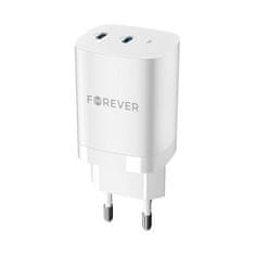 Forever Nabíječka do sítě GaN 35W, PD 2x USB-C - bílá