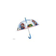 Perletti Dětský automatický deštník SUPER MARIO Transparent, 75064