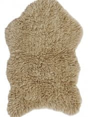 Vlněný koberec Woolly - Sheep Beige 75x110 tvar kožešiny