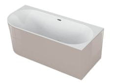 BPS-koupelny Akrylátová volně stojící vana ke stěně Sola 160x75 P/L SOL00027