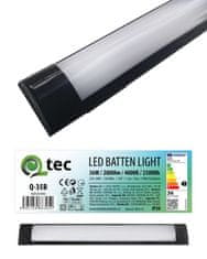 HADEX Lineární svítidlo LED 36W 1200x75x25mm denní bílé, černá barva, QTEC