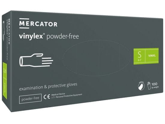 MERCATOR MEDICAL VINYLEX POWDER FREE - Vinylové rukavice (bez pudru) bílé, 100 ks, R-010