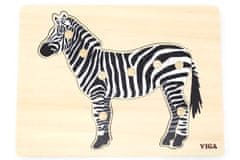 Viga Dřevěná montessori vkládačka - zebra Viga