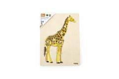 Viga Dřevěná montessori vkládačka - žirafa Viga