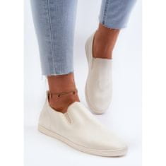 Dámské tenisky Slip-On Tennis Sneakers Beige velikost 41