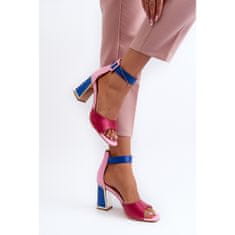 Elegantní dámské sandály na jehlovém podpatku Pink velikost 41