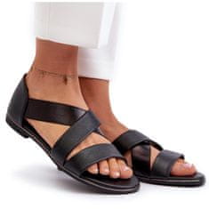 Kožené sandály Welt Black velikost 39