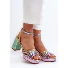 Sandály na podpatku D&amp;A Multicolour velikost 40