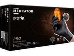 MERCATOR MEDICAL MERCATOR GOGRIP - Nitrilové rukavice, bez pudru, 50 ks, černé (2x SILNĚJŠÍ), R-101, XL