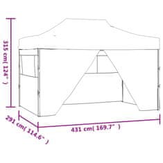 Vidaxl Skládací party stan se 3 stěnami 3 x 4,5 m bílý