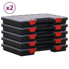 Vidaxl Organizéry na součástky 10 ks 40 x 30 x 5 cm polypropylen