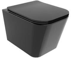 Mexen Teo závěsná wc mísa včetně sedátka s slow-slim, duroplastu, černá (30854070)