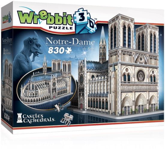 Wrebbit 3D puzzle Katedrála Notre-Dame 830 dílků