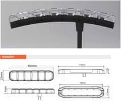 Stualarm PROFI silikonové ohebné výstražné LED světlo vnější, oranžové, 12-24V, ECE R65 (CH-079)