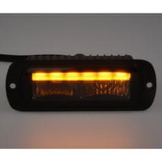 Stualarm LED světlo obdélníkové s oranžovým výstražným světlem, ECE R10, R65 (wl-460AB)